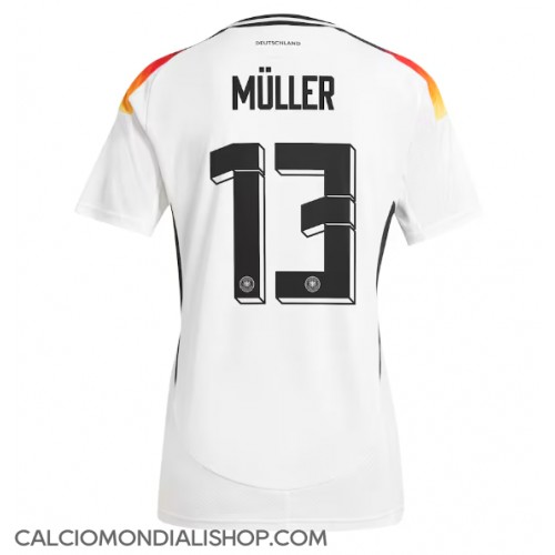 Maglie da calcio Germania Thomas Muller #13 Prima Maglia Femminile Europei 2024 Manica Corta